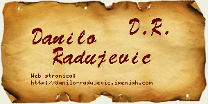 Danilo Radujević vizit kartica